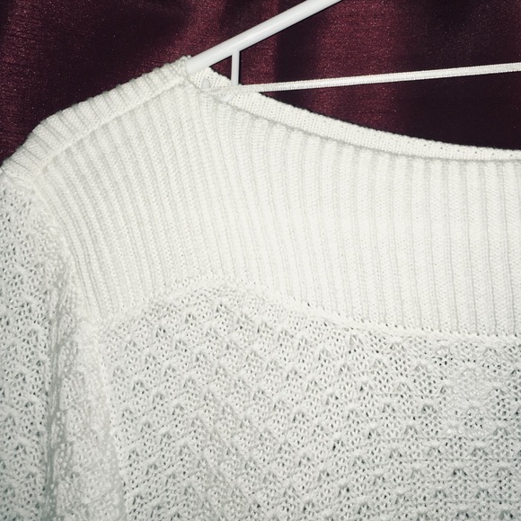 Croft & Barrow Waffle Knit Classic White Sweater - Picture 4 of 9